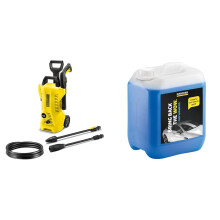 Karcher K 2 Power Control high-pressure washer Intelligent app support - the practical solution for everyday dirt, Yellow & 5 L Canister Pressure Wash