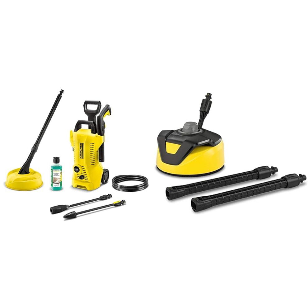 K?rcher K 2 Power Control Home high-pressure washer: Intelligent app support & T-Racer T 5 surface cleaner (splash protection, for large areas, two fl
