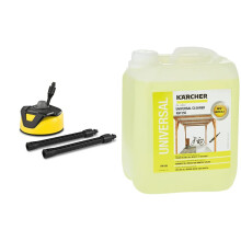 K?rcher T 5 Patio Cleaner - Pressure Washer Accessory & 5 L Canister Pressure Washer Detergent, Universal Cleaner