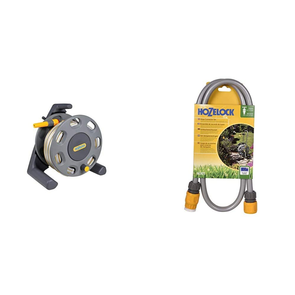 Hozelock 30M Compact Reel With 15M Hose & Hose Connection Set