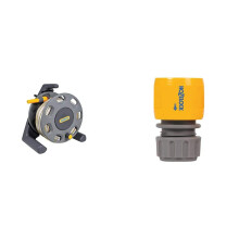 Hozelock 30m Compact Reel with 15m Hose & Hose end connector (12.5mm & 15mm)