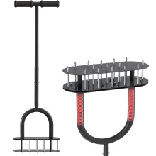 Onadak Lawn Aerator Spikes Aerating Tool, Manual Aeration Tools with Padded T-Handle, Wide Foot Plate, 15 2.8 Inch Solid Steel Spikes, Yard Aerators f