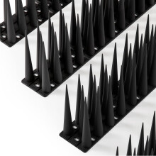 OFFO Bird Spikes High for Anti Pigeons Spikes to Keep Bird or Animals Away, Fence Spikes of Bird Deterrent Covers 12m, Height 10cm,Black