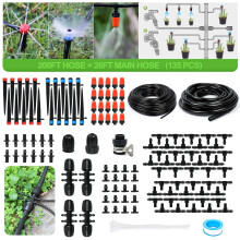 MIXC 226 FT Drip Irrigation System Kit, Automatic Watering System for Garden Greenhouse with 1/4" & 1/2" Tubing - Adjustable Nozzles & Sprinklers for