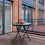 PHI VILLA Folding Side Table, Foldable Coffee Outdoor Garden Small Round Patio Table - Turquoise 2