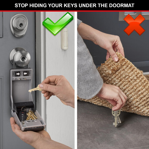 Master Lock Master Lock 5480EURD Key Safe with New Innovative Design, Shackle, Large Capacity, High Security, Grey, Extra Large 2