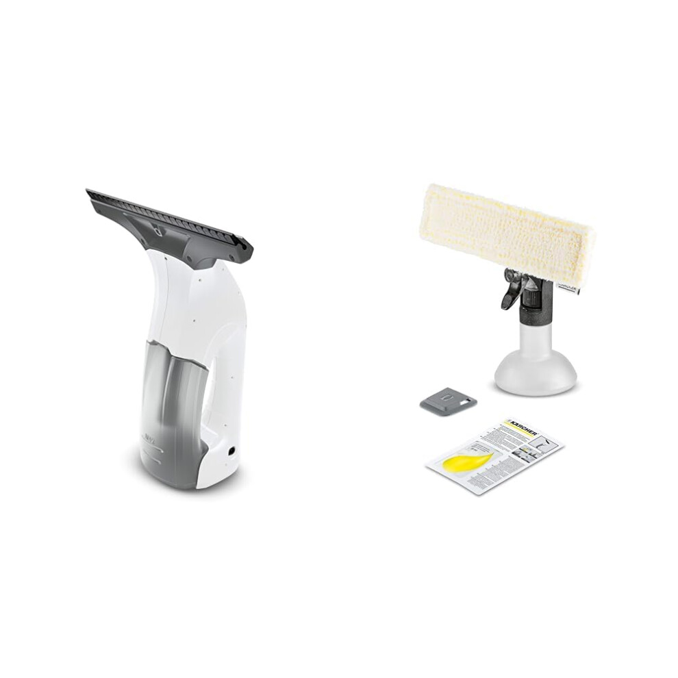 K?rcher WV 1 Window Vac, Battery Running Time: 20 min, LED Display for Battery Status, Dirty Water Tank: 100 ml, Weight: 0.5 kg & 2.633-129.0 Window V