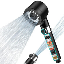 MEKO Hard Water Filter Shower Head with 15 Stage Filter, 3+1 Spray Jet Modes High Pressure Shower Head and 1.5m Hose, Handheld Massage Shower Filter f