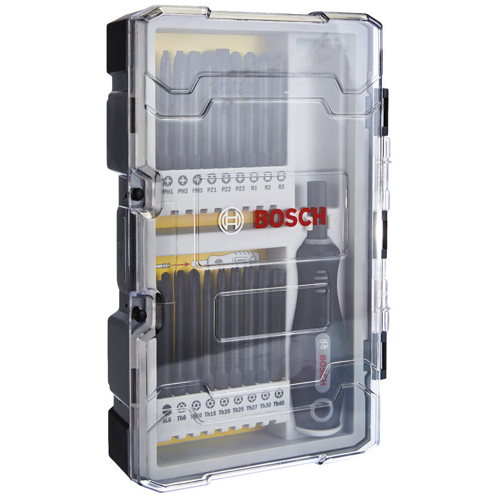 Bosch 2607017320 Screwdriver Bit Set With Handle (37-Piece)