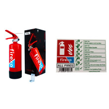 Firexo 2 Litre ALL FIRES Extinguisher, 2 Litre Fire Extinguishers, 7 in 1 for all type of Fire & White Extinguisher Safety Sign All Fires Extinguisher