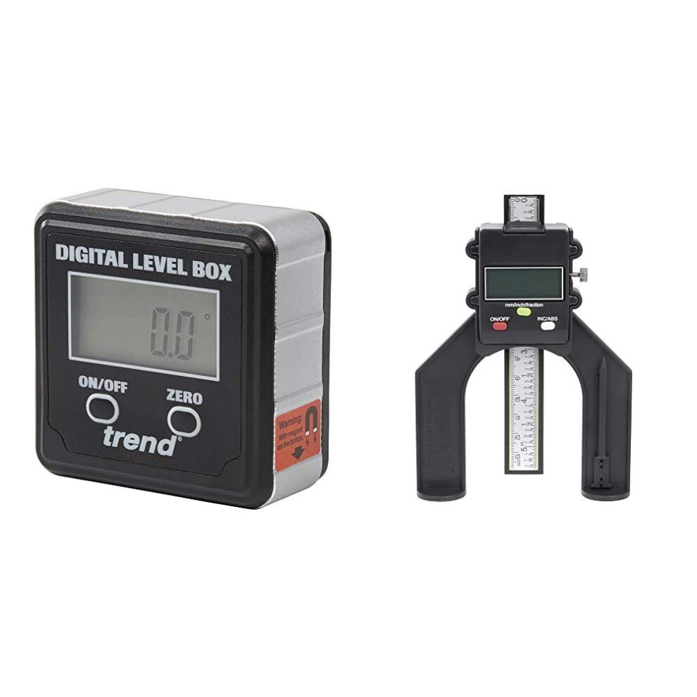 Trend Dlb Digital Level Box, & Gauge/D60 Digital Depth Gauge, 60Mm Jaw Black