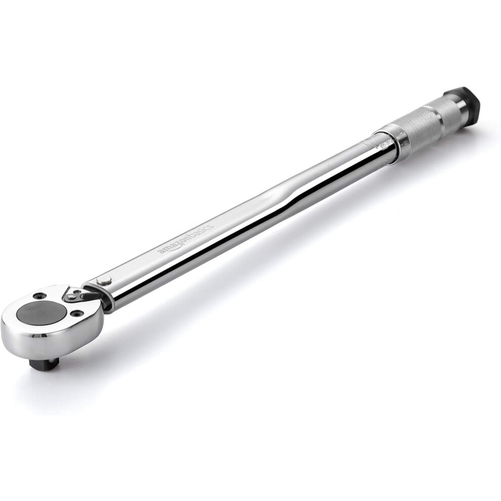 Amazon Basics 1/2 Inch Drive Click Heavy-Duty Torque Wrench, 25-250 ft.-lb, 33.9-338.9 Nm