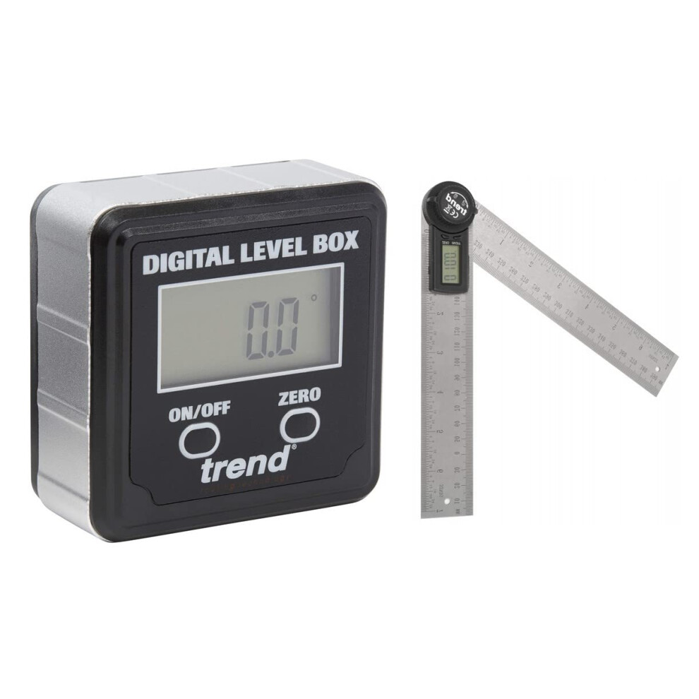Trend DLB Digital Level Box, Black & DAR200 Digital Angle Rule, 20cm