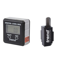 Trend DLB Digital Level Box, Black & C Corner Wood Chisel for Square Hinge and Lock Face Fitting, Black, 70mm