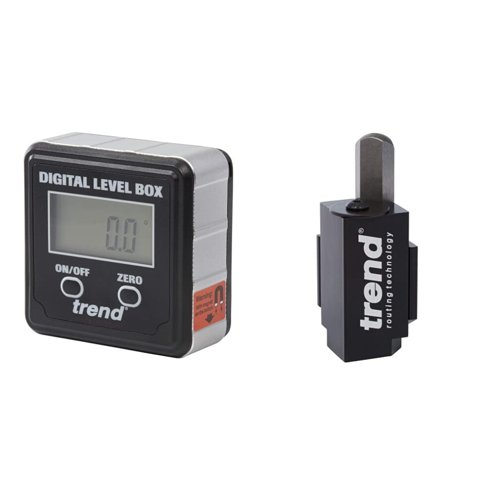 Trend DLB Digital Level Box, Black & C Corner Wood Chisel for Square Hinge and Lock Face Fitting, Black, 70mm