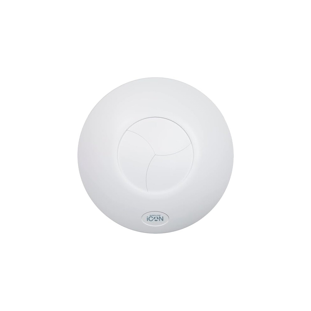 Airflow Icon 15 Bathroom Extractor Fan - 100Mm/4 - Energy Efficient 9.4W, 19 L/S, Quiet Iris Shutter, Multi-Control Options | 3-Years Warranty 5051218527679