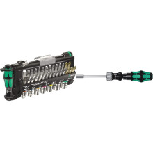 Wera Tool-Check Plus Mini Bit Ratchet, Socket, Screwdriver & Bit Set, 39pc, 05056490001 & Kraftform Kompakt 27 RA 1 SB Ratcheting Screwdriver & Bits,