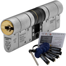 Federal 3 Star Euro Cylinder Door Lock TS007 Diamond Secure Anti-Snap Dual Finish 5 Keys 45/50