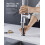 FORIOUS Kitchen Sink Taps Mixer with Pull Out Spray, Swivel Single Handle High Arc Pull Down Stainless Steel Kitchen Faucet, Polished Chrome 4
