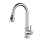 FORIOUS Kitchen Sink Taps Mixer with Pull Out Spray, Swivel Single Handle High Arc Pull Down Stainless Steel Kitchen Faucet, Polished Chrome 1