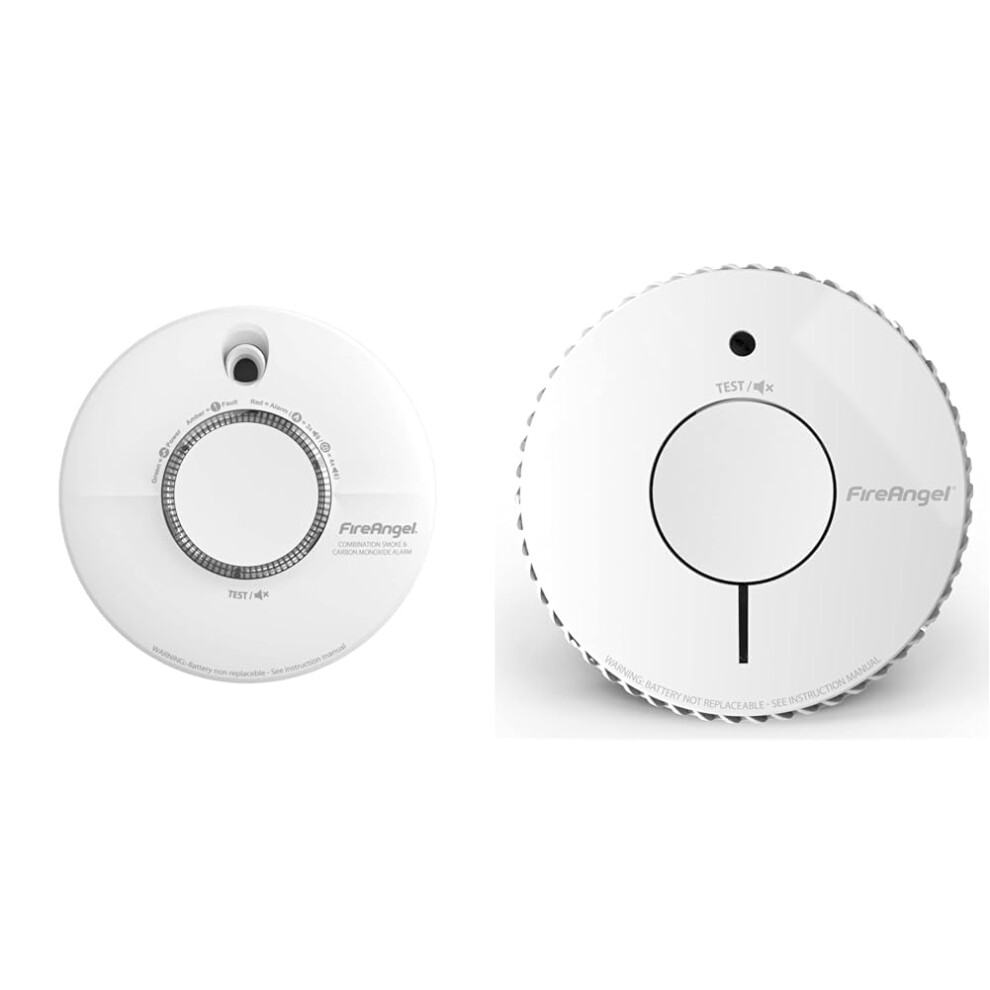 FireAngel SCB10-R Smoke and CO Alarm, White & Optical Smoke Alarm with 10 Year Sealed For Life Battery, FA6620-R (ST-622 / ST-620 replacement, new gen
