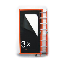 SafeCore 3 Pack - Anti-Dust Zip Door, dust Door Cover, Made from Thick 220 cm x 110 cm Polypropylene Fabric. Exceptionally Durable Building Door Dust