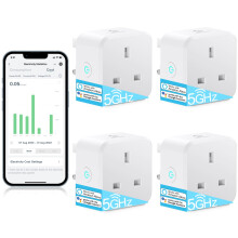 EIGHTREE 5GHz Smart Plug with Energy Monitoring, Smart Plugs that Work with Alexa Works with Alexa & Google Assistant & Smart Life APP, Wireless Remot