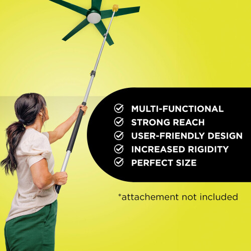 DOCAZOO DocaPole Extension Pole, Telescopic Pole Light Bulb Changer Paint Roller Duster Pole Window Cleaning Gutter Cleaning Hanging Lights (9m) 1