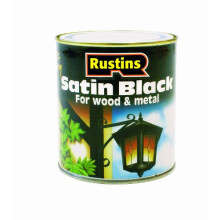 RUSTINS Satin Black Paint 2.5L- Effortless Application for a Smooth, Professional Finish ? Perfect for DIYers Seeking Fast Results, Elegance, and Dura