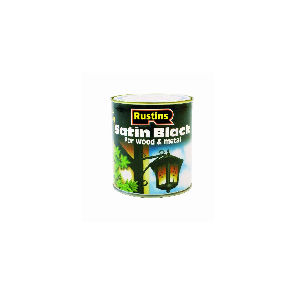 Rustins Satin Paint 2.5L- Effortless Application For A Smooth, Professional Finish ? Perfect For Diyers Seeking Fast Results, Elegance, And Dura Black