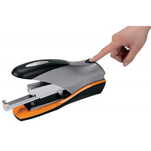 Rexel Optima 70 Low Force Heavy Duty Stapler, 70 Sheet Capacity, Flat Clinch Stapling, Includes Optima Staples, Silver/Black, 2102359 2