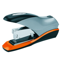 Rexel Optima 70 Low Force Heavy Duty Stapler, 70 Sheet Capacity, Flat Clinch Stapling, Includes Optima Staples, Silver/Black, 2102359