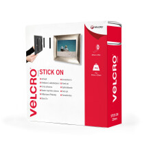 VELCRO? Brand | Stick On Tape | Cut-to-Length Strong Hook & Loop Self Adhesive Sticky Tape Perfect for Room D?cor & Home, Office, Garage Use | Black |