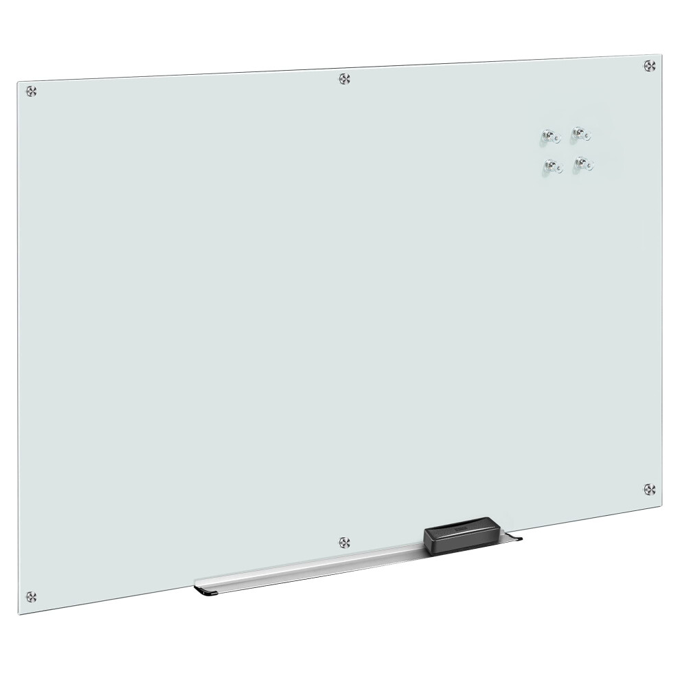 Amazon Basics Glass Dry-Erase Board, 183 x 122 cm, Magnetic, White