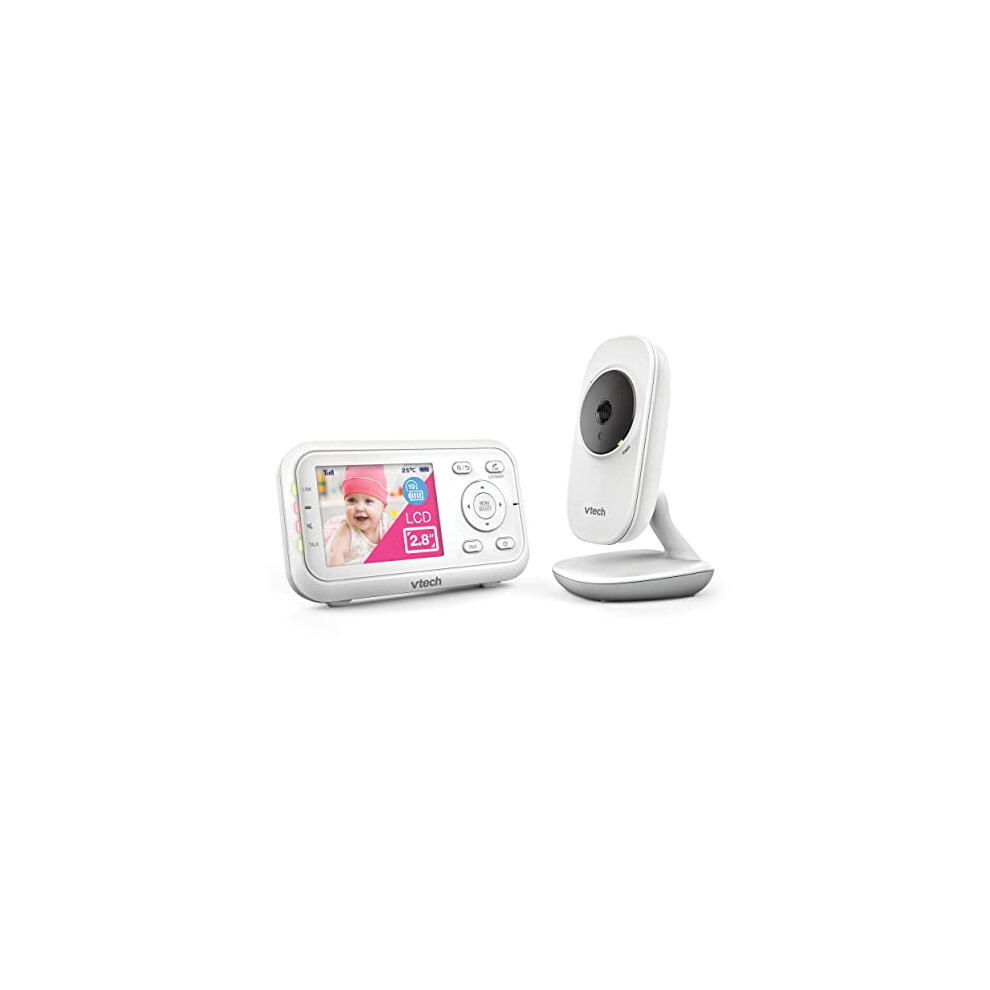 Vm3250 Video Baby Monitor With Camera,300M Long Range, Baby Monitor With 2.8" Lcd Screen,Up To 19-Hr Video Streaming,Night Vision,Secured Transm Vtech