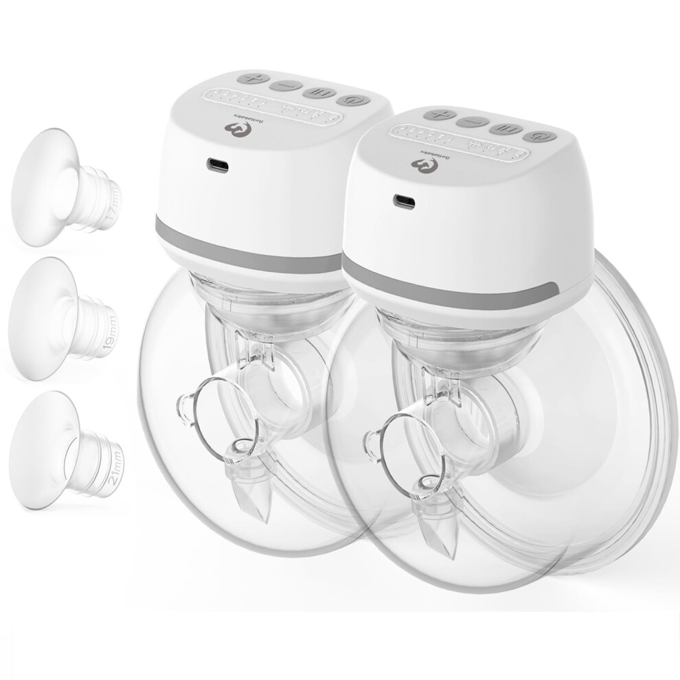 Bellababy Portable Wireless Wearable Breast Pump - Rechargeable, Hands-Free Electric With 4 Modes & 9 Suction Levels