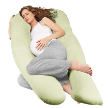 Nuliie Pregnancy Pillow for Sleeping, U Shaped Full Body Pillow with Washable Cooling Fabric Cover, Maternity Pillow Support for Back, Hips, Legs for