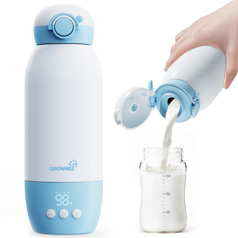 Portable Bottle Warmer For Travel Fast Baby Bottle Warmer On The Go Cordless Baby Milk Warmer For Breastmilk/Formula With 10000Mah Battery 600 Grownsy