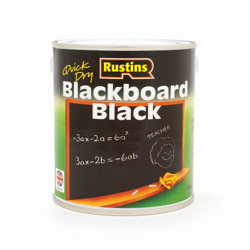 Rustins Rustins Blackboard Black Paint 2.5L - Premium Chalkboard Coating for Creative Spaces