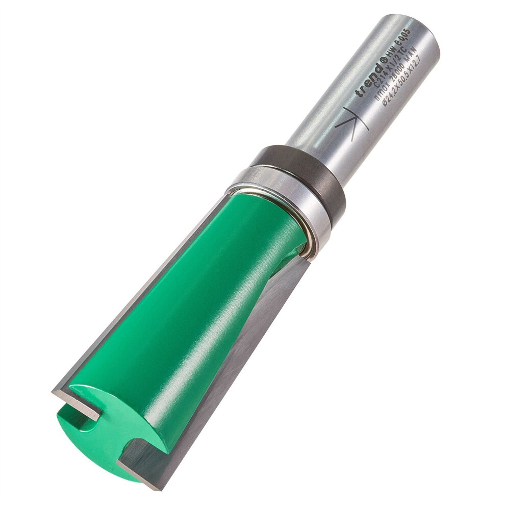 Trend Craftpro Guided Profiler Router Cutter Bit, 1/2 Inch Shank, 50Mm Cut Diameter & 24.2Mm Cut Length, Tungsten Carbide Tipped, C214x1/2Tc