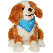 Ageless Innovation Joy For All Interactive Pet Dog - Lifelike & Realistic Companion with Soft Fur, Head and Tail Movements, Real-Feel Heartbeat and Tw