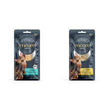 Bundle of Encore 100% Natural Cat Treats, Whole Tuna Loin Cat Snack, 30g (Pack of 12) + Chicken Fillet With Rosemary Loin Cat Snack, 12x 30G Pouch