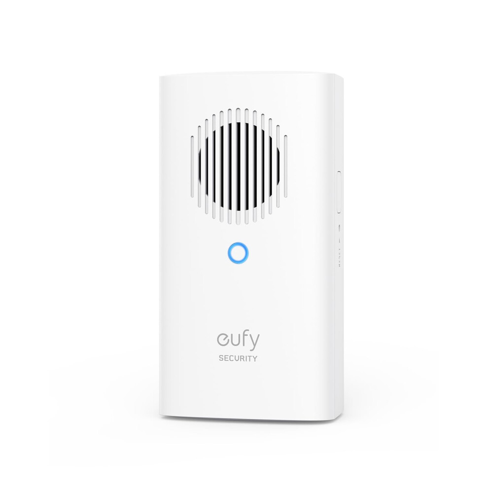 eufy Security Video Doorbell Add-On Chime, Indoor Chime, Requires Video Doorbell E340/C31/C30, No-Delay Ring, Adjustable Volume, 8 Fun Ringtones, Not