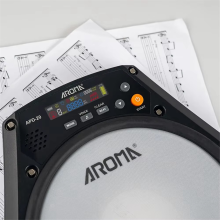 AROMA Almohadilla de Batería Electrónica Recargable Multifunción con Ajustable y Metrónomo Vocal para Práctica