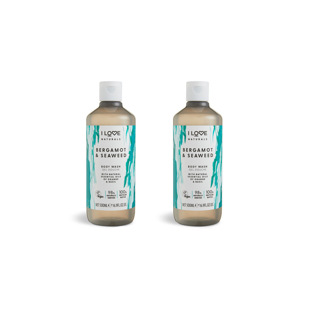 I Love Naturals Bergamot & Seaweed Body Wash - 2 x 500ml-image-OPC-PGJNH2X-NEW
