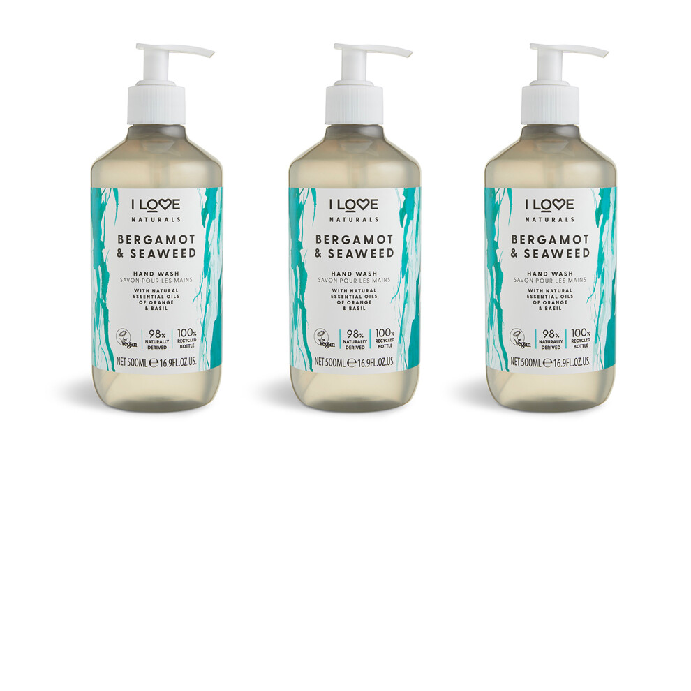I Love Naturals Bergamot & Seaweed Hand Wash - 3 x 500ml