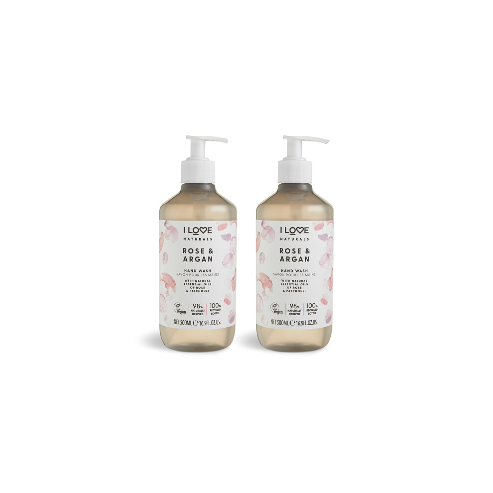 I Love Naturals Rose & Argan Hand Wash - 2 x 500ml