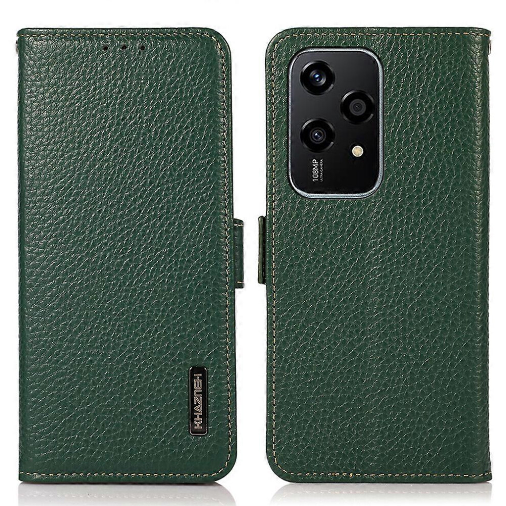 For Honor 200 Lite Case Rfid Blocking Genuine Cow Leather Flip Phone Cover 4006042543518