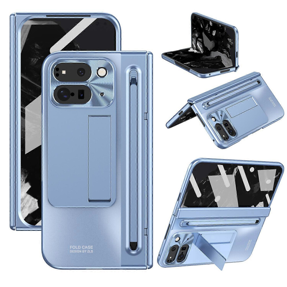 For Google Pixel Fold 2 Case Kickstand Hinge Pc Phone Cover With Tempered Glass Film, Stylus 4006042547547