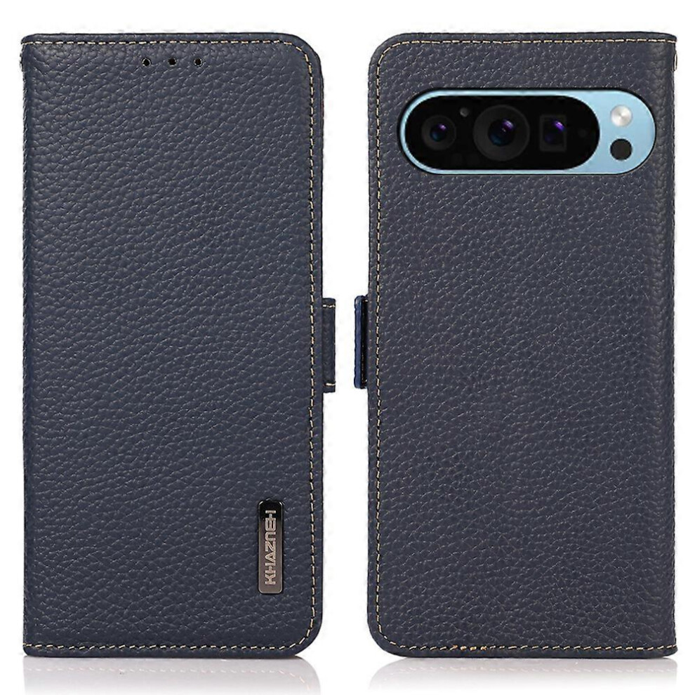 For Google Pixel 9 Case Genuine Cow Leather Rfid Blocking Phone Cover 4006042548209
